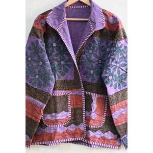 Chaqueta de algodón con bordado bohemio Suzani, abrigo étnico vintage hecho a mano para mujer - Product Image 2