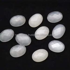 Cabochon ovale lisse en pierre de lune blanche naturelle de 7 mm et 9 mm, calibré, pierre précieuse en vrac, achetez en ligne auprès du fabricant au prix d'usine - Product Image 2