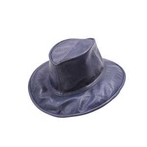 Handmade Genuine Leather Cowboy <b>Hat</b> Stylish Wide Brim Outdoor <b>Hat</b> Soft Comfortable Durable Travel <b>Hat</b> for Sun Protection - Product Image 1