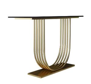 LINEA Metal Gold <b>Console</b> <b>Table</b> With Black Marble top Modern <b>Console</b> <b>Table</b> Gold <b>Console</b> <b>Table</b> - Product Image 1