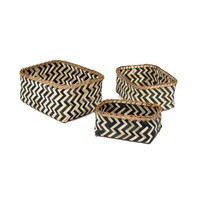 Panier de rangement en bambou tissé à la main, taille personnalisée, pour la cuisine, l'organisation de la maison, les aliments, la lessive, durable, écologique, multifonctionnel, en carton