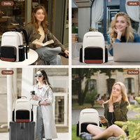 Sac à dos de voyage pour ordinateur portable de qualité supérieure, durable, imperméable, grand, écologique, confortable, respirant, avec fermeture éclair et coussin d'air en polyester