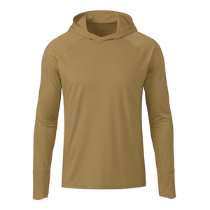 Fabricant OEM de sweats à capuche de pêche personnalisés en gros, protection UV, tissu polyester 160 GSM, marque privée, production en vrac - Product Image 1