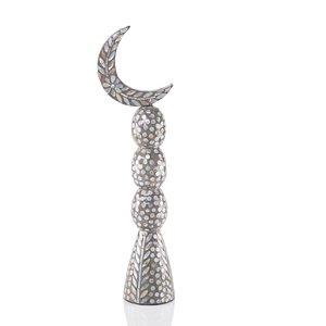 Figurine créative en laque pour la décoration de la maison pendant le Ramadan et l'Aïd, avec support en forme de croissant de lune en nacre. - Product Image 1