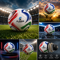 Ballon de football Flamia Sports 2026 USA-Canada-Mexique Taille 5 Standard Compétition en Cuir Vente en Gros