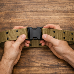 เข็มขัดกลางแจ้งแบบปรับได้สำหรับผู้ชาย เข็มขัดคาดเอวผ้าไนลอนแบบหนาพร้อมหัวเข็มขัดแบบปลดเร็ว - Product Image 4