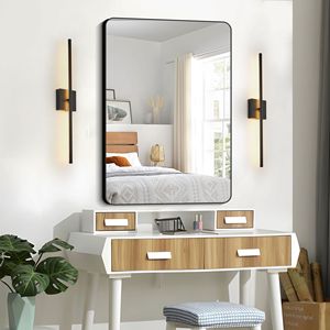 Paquete de 2 Lámparas de Pared LED Modernas de 28 Pulgadas, Apliques de Pared Minimalistas con Acabado Negro Mate para Interiores, para Sala de Estar, Dormitorio, Pasillo - Product Image 5