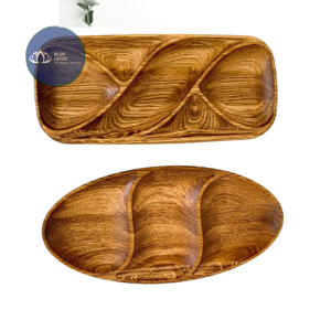 Bandeja de Madera Ecológica Personalizada de Alta Calidad, Plato para Servir Aperitivos Pulido - Product Image 1