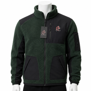 Veste en polaire thermique, tissu isolant chaud, construction douce au toucher, fermeture éclair intégrale, vêtements d'extérieur confortables pour l'hiver, OEM - Product Image 1