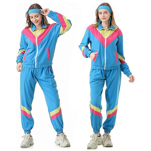 Women Casual Two Piece Jogger Set Color Block Windbreaker Jacket and <b>Pants</b> Sportswear - Product Image 2