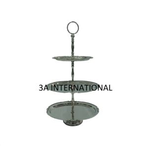 Supports de vaisselle pour outils de service de gâteaux pour fêtes de mariage et d'anniversaire Support à gâteaux rond à 3 niveaux Support à gâteaux rond polyvalent - Product Image 1