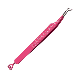 Professional Eyelash Tweezers Precision Smooth Tip Mirror Finish Gradient Design <b>Box</b> Packaging Non Slip Ergonomic Handel Pink - Product Image 4