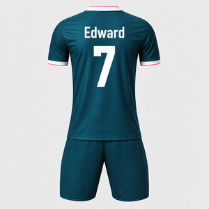 Maillot de football d'été imprimé de haute qualité, personnalisable avec nom et numéro, manches courtes, séchage rapide, maillot de soccer 2026 - Product Image 4