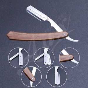 Professional Stainless Steel Single Edge Blades Barber Shaving Straight <b>Razor</b> Wood Handle Premium Barber Shaving Tool for <b>Men</b> - Product Image 2