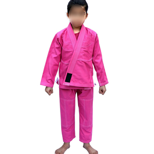 Premium Quality Durable  Wholesale Rate Custom Logo Youth <b>Pink</b>  Color Comfortable Cotton Blend bjj Gi kimno for Children - Product Image 1