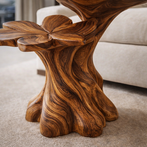 Table d'appoint moderne en bois massif pour salon, table d'appoint sculpturale pour la décoration intérieure, meubles en gros - Product Image 4