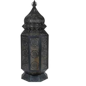 Lanterne en métal de luxe, nouvelle, pour la décoration de Noël, de mariages et de fêtes, style classique, lanterne en métal noir, design marocain - Product Image 2