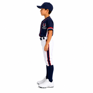 Conjunto de Uniforme de Béisbol Juvenil Personalizado 2026, Jersey y Pantalones de Béisbol Sublimados para Niños, Ropa Deportiva Transpirable de Manga Corta, 100% Poliéster - Product Image 5