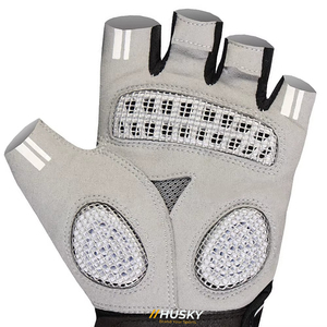 HUSKY SPORTSWEAR Customized Unisex Half Finger Weight Lifting Cycling Shockproof Breathable Microfiber Padded Fingerless Gloves - Product Image 2