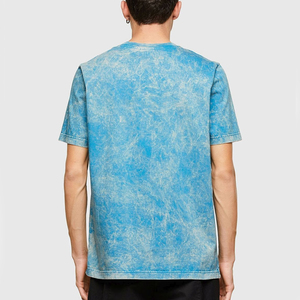 T-shirt en coton rose dégradé surdimensionné pour homme, style décontracté à manches courtes, tricoté uni, idéal pour l'été - Product Image 3