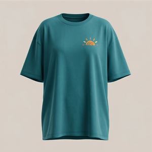 T-shirt en coton surdimensionné personnalisé pour femmes, impression sérigraphique écologique, logo DTF, marques urbaines, couleur personnalisée, vêtements haut de gamme - Product Image 1