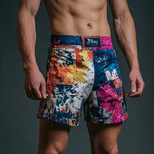 Pantalones Cortos de Boxeo MMA Sublimados OEM, Pantalones Cortos de Entrenamiento MMA con Elasticidad en 4 Direcciones, Pantalones Cortos de Competición MMA - Product Image 5