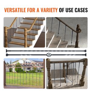 Pilastri Decorativi in Acciaio Zincato 44 x 1/2 Pollici, Confezione da 10, Pilastri Metallici Cavi Singoli BA per Scale e Terrazze - Product Image 6