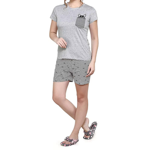 Women's Waffle <b>Short</b> <b>Set</b> Textured <b>Top</b> <b>and</b> <b>Shorts</b> Soft Comfortable Casual Clothing Wholesale Manufacturer Lightweight Summer - Product Image 4