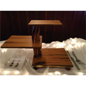 Soporte Moderno para Pasteles de Madera con Base de Hierro Vintage, Bandeja Decorativa para Cupcakes y Repostería para Hoteles, Restaurantes, Servicios de Catering y Decoración del Hogar - Product Image 2