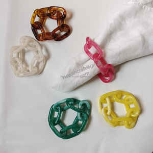 Ronds de serviette en résine élégants et personnalisés nouvelle conception de taille personnalisée de la plus haute qualité pour les fêtes de décoration de table - Product Image 2