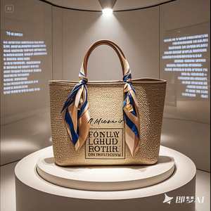 Elegante Bolso de Yute para Mujer con Asa Resistente, Bolso de Mano Ecológico - Product Image 1