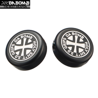Tapa de Extremo de Manillar para Bicicleta de Montaña DA BOMB de Aluminio de Alta Resistencia, con Logotipo Personalizado Grabado con Láser, Sistema Lock-On, Resistente a Impactos, 10mm 35mm