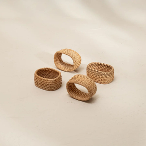 Anneau de serviette en rotin fait main durable, décoration rustique pour table de salle à manger, fournisseur éco-responsable - Product Image 1