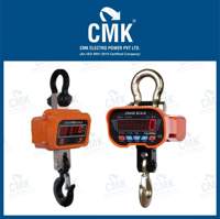 Nouvelle balance de grue numérique 5000 kg avec affichage LED 5 chiffres, boîtier en aluminium, 24V/230V, télécommande et batterie rechargeable