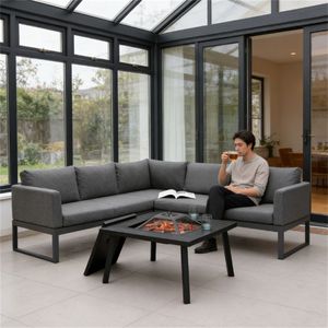 Focolare da Esterno Nero con Griglia - Product Image 4