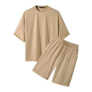 Ensemble de sport décontracté pour hommes 2026, personnalisé avec votre logo, t-shirt à col rond et short en coton imprimé ajusté pour l'hiver - Product Image 1