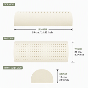 VINABEDDING Natural Latex <b>Neck</b> Wedge <b>Pillow</b> Breathable Holes Minimalist <b>Support</b> Ergonomic Full-Body <b>Support</b> Cooling Modern - Product Image 4