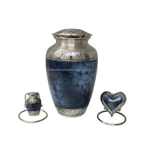 Urne funéraire adulte nuage bleu en laiton de haute qualité et souvenir pour les cendres funéraires urne commémorative décorative pour les restes humains par HHO - Product Image 2