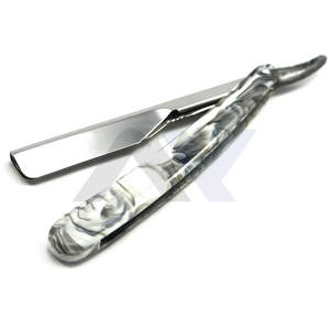 Navaja de Afeitar Profesional para Barbería, Tipo Shavette, con Bloqueo Deslizante, Totalmente Personalizable, para Corte de Barba - Product Image 3