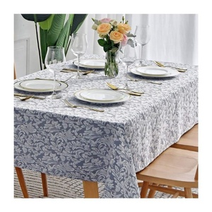 OEM ODM Support Service de conception personnalisée Table rectangulaire classique Cuisine Fil teint Pop Salle à manger Belle couverture de table brodée - Product Image 5