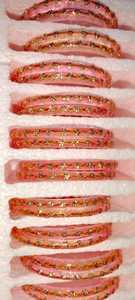 Bracelets en laque faits à la main avec fil doré et pierres, ensemble de bracelets de mariée, bijoux traditionnels indiens empilables en résine - Product Image 5