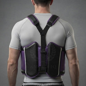 Protège-poitrine en cuir rembourré réglable pour la boxe, le MMA, le kickboxing, les arts martiaux, la lutte, l'entraînement, léger et écologique - Product Image 4