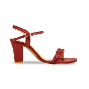 Maroon Fancy Heeled <b>Sandal</b> FN6114 - Product Image 4