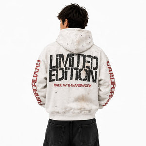 Sudadera con Capucha Extra Grande para Hombre, Edición Limitada, Estampada, Estilo Urbano, de Algodón, Diseño Californiano, en Oferta - Product Image 3