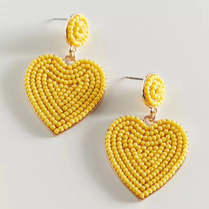 Pendientes de cuentas personalizables con diseño de bordado, joyería artesanal festiva de moda con logotipo bordado y abalorios. - Product Image 1