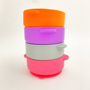 Tazón de silicona antideslizante para bebés, vajilla ecológica para bebés, apto para microondas, lavavajillas y congelador, para bebés o niños de 0 a 6 años - Product Image 2