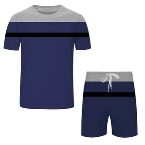 Conjunto Deportivo de Dos Piezas para Hombre, Camiseta y Pantalones Cortos con Logotipo Personalizado, OEM, Cómodo, Elegante y de Alta Calidad para Entrenamiento en Gimnasio y Fitness al Aire Libre - Product Image 1