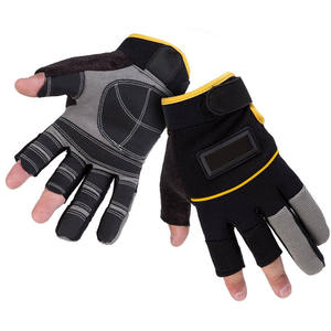 Gants de sécurité industriels de haute qualité, demi-doigts, en cuir, antidérapants, sans latex, pour écran tactile, résistants aux chocs, pour hommes et femmes - Product Image 1