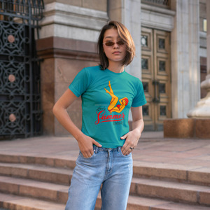 T-shirts décontractés slim fit écologiques de créateur pour femmes, différentes couleurs, logo personnalisé, 200 g/m², hauts courts légers – Vente en gros - Product Image 5