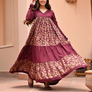 Vestido largo estampado para mujer, diseño estampado hermoso, tela cómoda, elegante, informal, para salidas diarias - Product Image 6